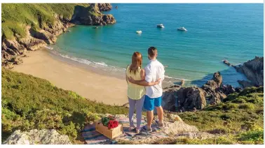  ??  ?? It’s beautiful by the sea: Stunning seascapes on Guernsey. Top: Fossil hunting at Charmouth Pictures: VISIT GUERNSEY/ VISIT DORSET