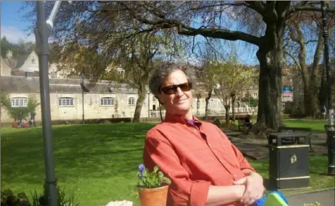  ?? Courtesy of Sarah Grubbs ?? Marc Fogel, pictured on a trip to England in 2014. Mr. Fogel has been detained in Russia since August 2021 for medical marijuana possession. His supporters are calling for the White House to designate him as “wrongfully detained.”