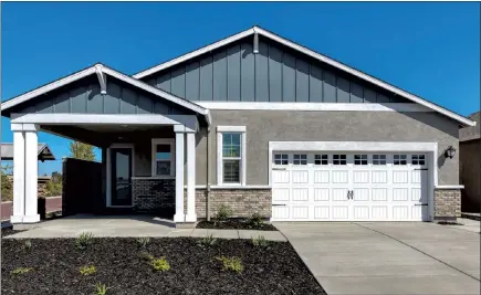  ??  ?? The Baldwin plan is a stunning single-story home at Summit at Liberty, a premier 55+ community in Rio Vista.