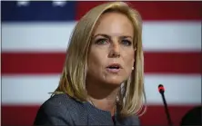  ?? THE ASSOCIATED PRESS ?? Secretary of Homeland Security Kirstjen Nielsen is expected to leave her post this week in the latest Cabinet shakeup.