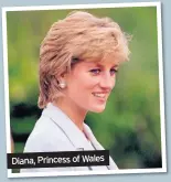  ??  ?? Diana, Princess of Wales