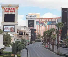  ?? ED KOMENDA/USA TODAY NETWORK ?? The Las Vegas Strip is empty on March 20.