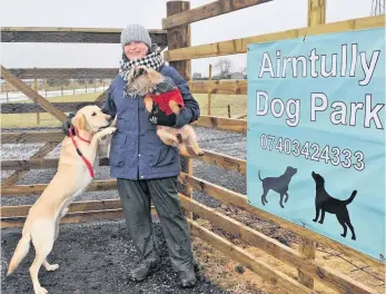  ??  ?? Walkies Michelle Mitchell has created a safe space for playful pets