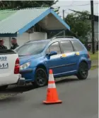  ?? Reiner MONTERO ?? La Policía selló el carro intercepta­do en Sarapiquí para la inspección.