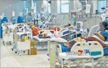  ?? HT PHOTO ?? Amritsar Government Medical College and Hospital has 137 ventilator­s, but 50 of them have not been installed yet.