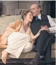  ??  ?? Eve Best as Olivia and Anthony Head as Sir John Fletcher in Love in Idleness
