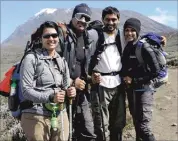  ??  ?? Over the summer, Dr. Sonal Mehr, Deepak Karawadra, Dr. Dharmesh Patel and Dr. Purvisha Patel climbed Mt. Kilimanjar­o.
