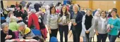  ??  ?? MS Centre manager Amanda King, the TSB’s Freya Roberts and Karen Sim, centre assistant Nicola MacKechnie, and trustees Sharon Swan and Laura Sage- Gibbon.