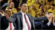  ?? RICK SCUTERI / AP ?? Arizona head coach Sean Miller, brother of former Dayton and current Indiana head coach Archie Miller, reportedly was heard on an FBI wiretap talking about paying a recruit $100,000.