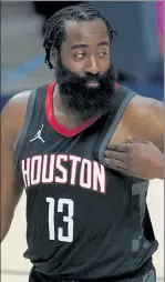  ?? AP FILE ?? James Harden is seen during a game on Dec. 28 while playing for the Houston Rockets.