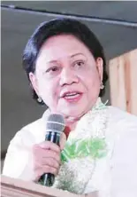  ??  ?? Senator Cynthia Villar, who led the inaugurati­on of the farm’s convention center, renewed her commitment to Costales Nature Farms in promoting organic farming.