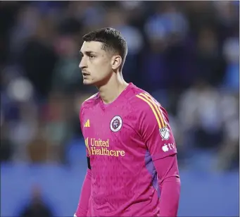  ?? BRIAN WESTERHOLT — THE ASSOCIATED PRESS ?? New England Revolution goalkeeper Djordje Petrovic has started the season with two straight shutouts.
