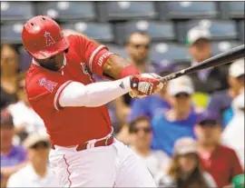  ?? Matt York Associated Press ?? OUTFIELDER JUSTIN UPTON is a career .262 hitter during 15 years in the major leagues, but the Angels have endured five of his least productive seasons.