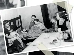  ??  ?? TOP RIGHT A mother and her family seen here living in one room of a Liverpool Terrace slum. November 28, 1948