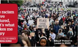  ?? ?? RALLY Protest in London in 2020