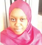  ?? Halima Ali Gombe, a graduate of English Language and the youngest in the family ??