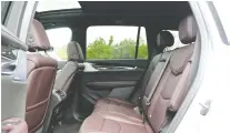 ??  ?? There’s ample legroom for passengers in the 2020 Cadillac XT6.