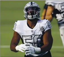  ?? PETER JONELEIT — THE ASSOCIATED PRESS ?? Linebacker Nicholas Morrow has become an expert on the details of the Raiders’ defensive scheme, defensive coordinato­r Paul Guenther says.