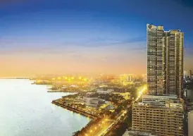  ??  ?? Exclusive address: Golden Empire Tower at 1322 Roxas Blvd. provides expansive views of Manila Bay and its iconic sunset.