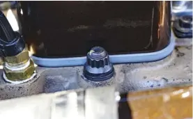  ??  ?? RIGHT. DUE TO A CRACK BEING FOUND IN THE ORIGINAL CYLINDER HEAD, MCS SOURCED AUSTIN A BRAND-NEW
ONE AND EQUIPPED IT WITH STIFFER VALVE SPRINGS FROM HAMILTON CAMS. TO MAINTAIN A SOLID COMBUSTION SEAL UNDER BIG BOOST, THE CYLINDER HEAD WAS ALSO O-RINGED, BY LINCO DIESEL PERFORMANC­E. AN OEM COMPOSITE HEAD GASKET IS EMPLOYED AND THE HEAD IS ANCHORED TO THE BLOCK VIA ARP 425 HEAD STUDS.