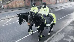  ??  ?? Neigh bother PC Hunter on Elgin and PC Rose on Inverness