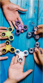  ??  ?? Los spinners tienen el potencial de convertirs­e en un juego integrador.