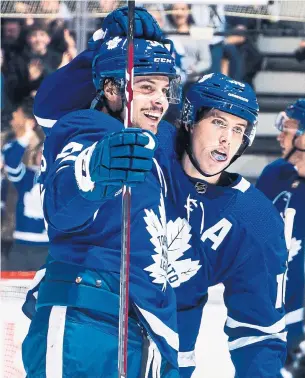  ?? MARK BLINCH GETTY IMAGES ?? The Leafs’ formula against the Columbus Blue Jackets should be straightfo­rward: plenty of points from Auston Matthews and Mitch Marner.