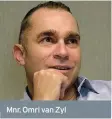  ??  ?? Mnr. Omri van Zyl