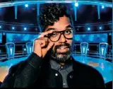  ?? ?? Romesh prepares for questionab­le answers on The Weakest Link.