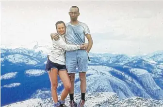  ?? | ROBBINS FAMILY VIA AP ( ABOVE); AL GOLUB/ THE MODESTO BEE VIA AP ( RIGHT) ?? ABOVE: Liz and Royal Robbins at the summit of Half Dome after Liz became the world’s first woman to climb it. RIGHT: Royal Robbins, shown in 2009, climbed well into his 70s.