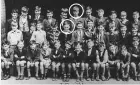  ??  ?? Reunited: Jim, middle row, and Cyril, back row, both circled