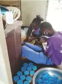  ?? ?? Peanut butter making at the Zimbabwe Down’s Syndrome Associatio­n