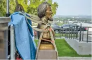  ?? LOOKOUT PHOTO BY JOHN PARTIPILO ?? A bust of Confederat­e Gen. Nathan Bedford Forrest was removed from the Tennessee Capitol in 2021 after years of wrangling with lawmakers and the Tennessee Historical Commission.