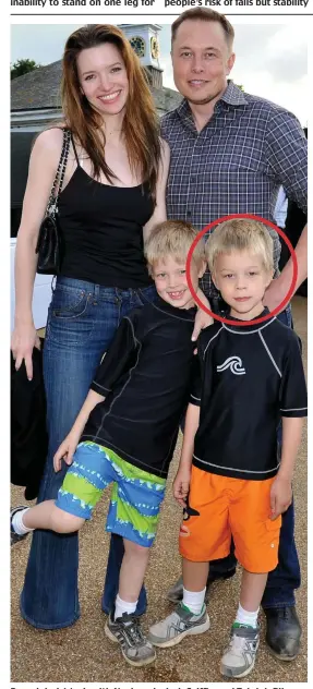  ?? ?? Proud dad: Musk with Xavier, circled, Griffin and Talulah Riley