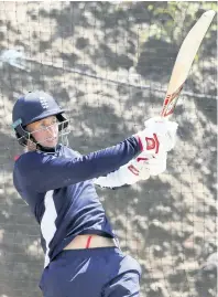  ?? AP ?? England’s captain Joe Root bats during a training session at the Darren Sammy Cricket Ground in Gross Islet, St Lucia, yesterday.