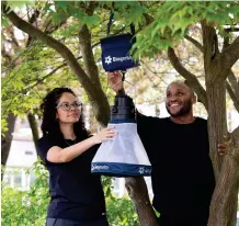  ?? Photograph: Martin Shields ?? Researcher­s Dr Georgia Kirby (left) and Meshach Lee are leading the research