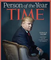  ??  ?? La une du Time du 7 décembre 2016 qui désignait Trump personne de l’année.