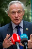  ??  ?? CONNECTED: Minister Bruton says broadband deal imminent