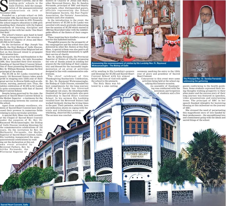  ??  ?? Announcing the commenceme­nt of Jubilee by His Lordship Rev. Fr. Raymond Wickramasi­nghe - The Bishop of Galle