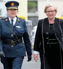  ??  ?? Solidarity: Nóirín O’Sullivan with Frances Fitzgerald