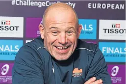  ??  ?? Edinburgh coach Richard Cockerill would love to face former club Leicester in the European Challenge Cup. Picture: SNS.