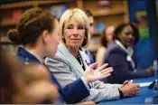 ?? SARAH L. VOISIN / THE WASHINGTON POST 2017 ?? Magistrate Judge Sallie Kim noted that her ruling does not preclude Education Secretary Betsy DeVos (pictured) from granting full relief to Corinthian students in the meantime.