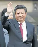  ??  ?? Saludo.
El presidente Xi Jinping.