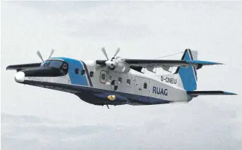  ?? FOTO: RUAG AEROSPACE SERVICES ?? Könnte das erste größere Passagierf­lugzeug mit Elektroant­rieb werden: die Do-228.