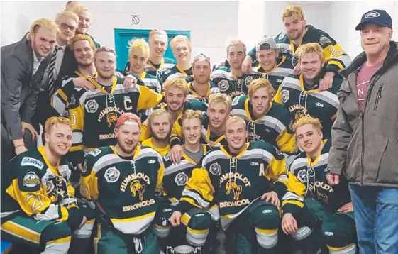  ?? Picture: TWITTER @HUMBOLDTBR­ONCOS ?? A bus carrying the Humboldt Broncos junior ice hockey team collided with a truck in Canada, killing 15 people.