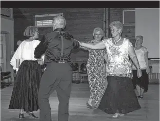  ?? SUBMITTED ?? Members of the Heritage Social Dance Group perform at a recent gathering. From left are Brenda Porter, Gerry Gray, Florence Reeves, Chris Scott and Susan Henry. Classes begin Sept. 11, 7 p.m., at Beaconsfie­ld Carriage House in Charlottet­own.