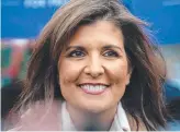  ?? Picture: AFP ?? Nikki Haley maintains the race to be nominee is far from over.