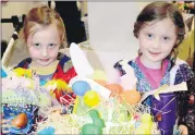  ?? (Pics: P O’Dwyer) ?? Sisters Kate and Anna McGrath, who won prizes in the Easter Bonnet competitio­n at the Glanworth Community Council Easter Market in the local community centre.