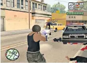  ??  ?? Murder and mayhem: a scene from Grand Theft Auto San Andreas