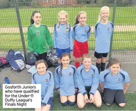  ??  ?? Gosforth Juniors who have qualified for the Under-11 Duffy League’s Finals Night